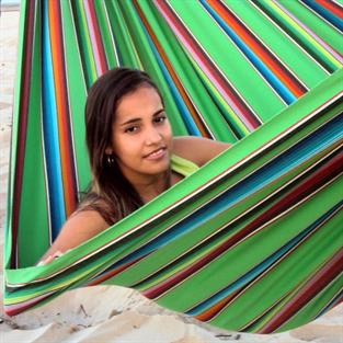 Hammock in colorful fabric - Mexico Green - Great for a person