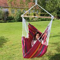 The Guatemala Vino Hammock Chair in Unique Golden Fabric