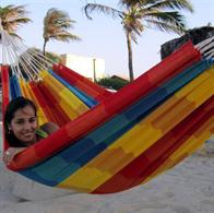 Classical Brazilian hammock in Fabric with charming retro look