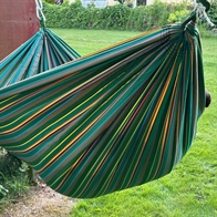 Strong hammock 1 person. Nice colorful look. Ok for children's play