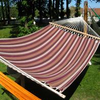 Hammock in 100% new cotton with 160 cm spreader bars