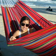 Colorful hammock in fabric in single plus size