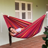 Strong hammock 1 person. Nice colorful look. Ok for children's play