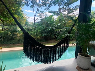 Boho Hammock Outdoor, XL, Nylon with Decoration